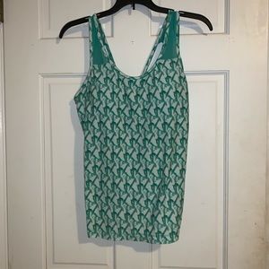 Cozy Orange Green Athletic Top Size Large